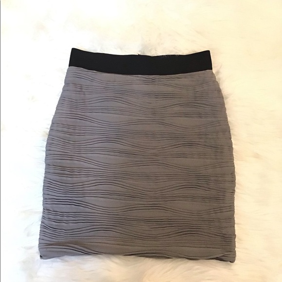 Forever 21 Juniors Taupe Ruched Stretch Pencil Mini Skirt - Picture 5 of 6